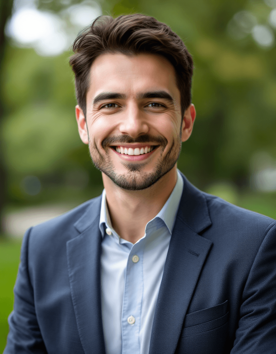 Outdoor professional headshot example